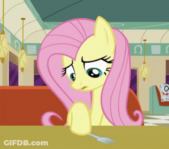 Fluttershy In The Dining Area GIF