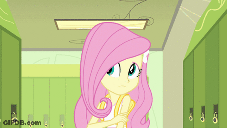 Fluttershy In The Locker Room GIF
