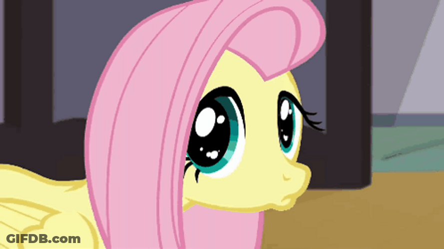 Fluttershy Puppy Eyes GIF