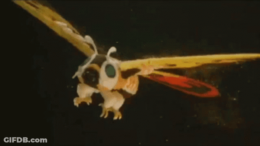 Flying Around Mothra GIF