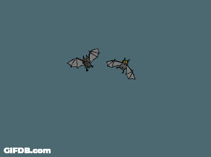 Flying Bats Attacking GIF