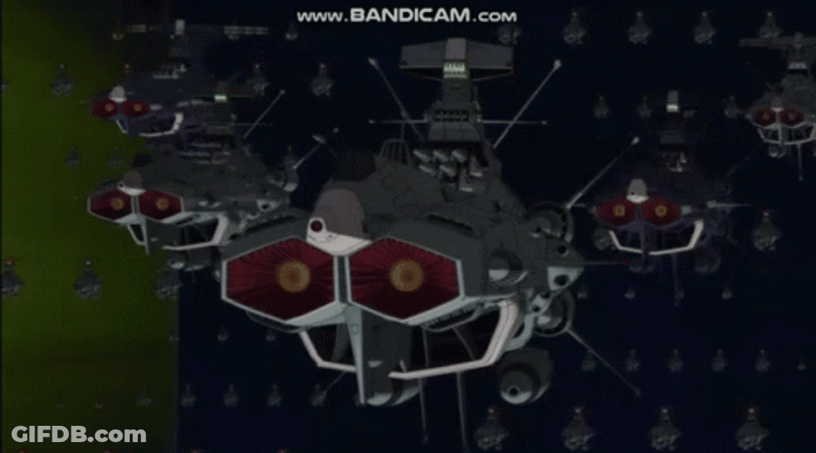 Flying Battleship In A Game GIF