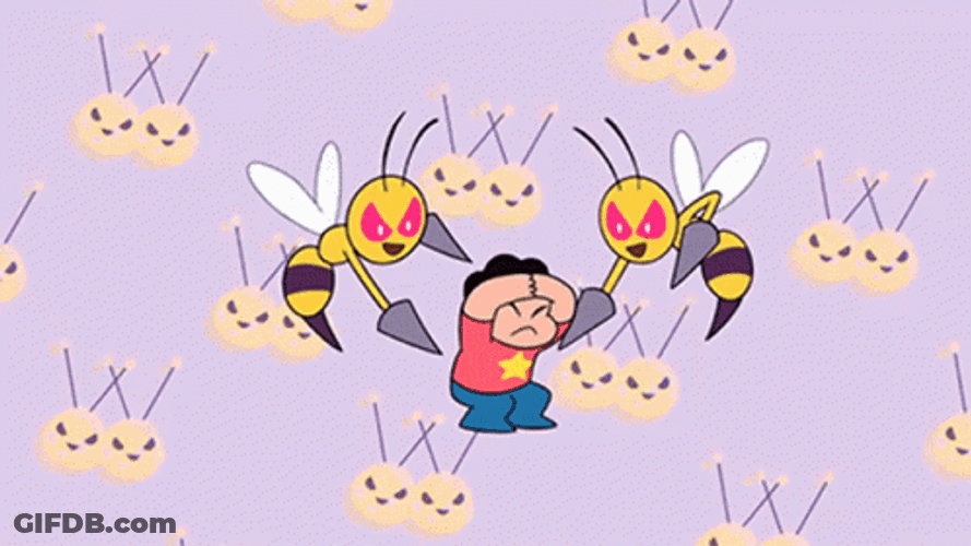 Flying Bee Sting GIF