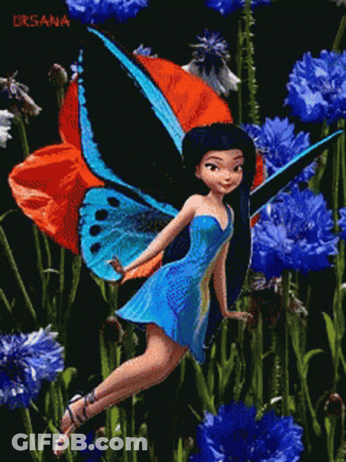 Flying Butterfly Silvermist Fairy GIF
