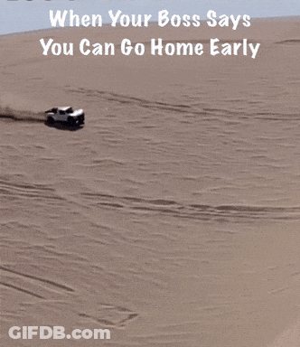 Flying Car Boss Says Go Home Early Me GIF