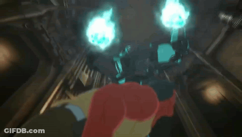 Flying Cartoon Dragon With Glowing Eyes GIF