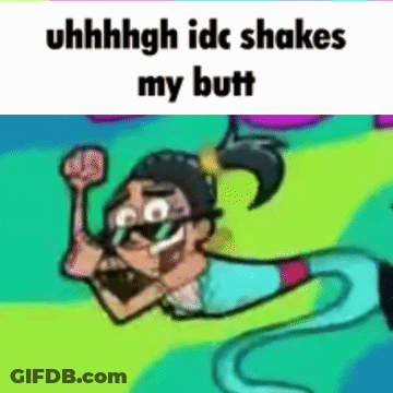 Flying Cartoon Saying Uhhhgh Idc Shakes Butt GIF