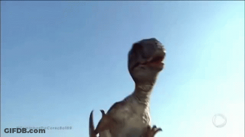 Flying Dinosaur Statue GIF