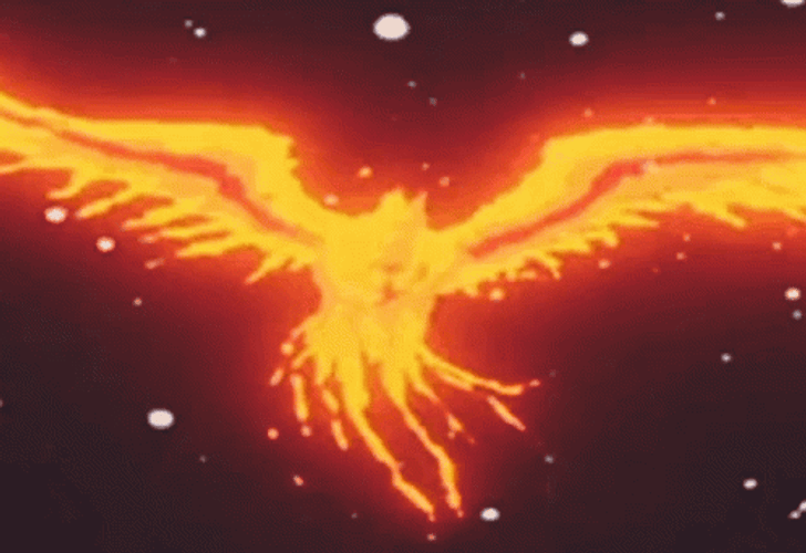 Flying Flaming Phoenix GIF
