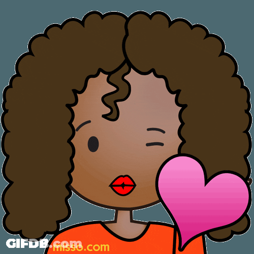 Flying Kiss Lady Clip Art GIF