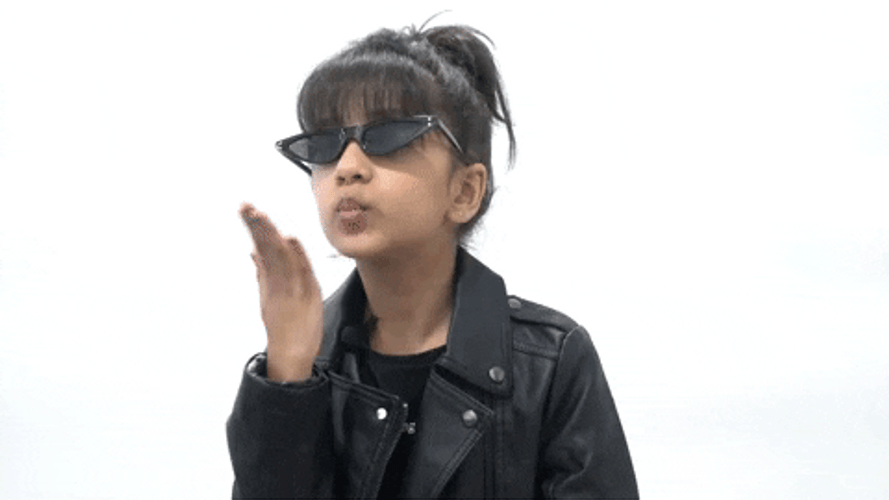Flying Kiss Savage Kid GIF