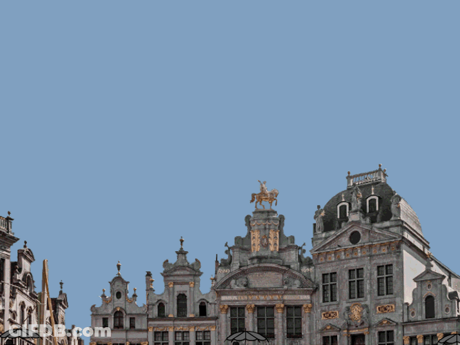 Flying Man With Umbrella Animation GIF