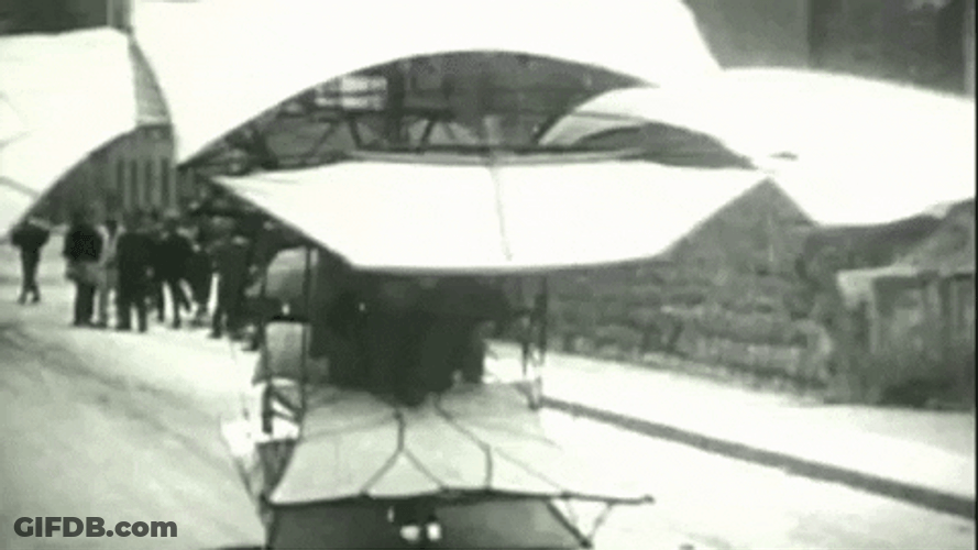 Flying Old Plane Aircraft GIF