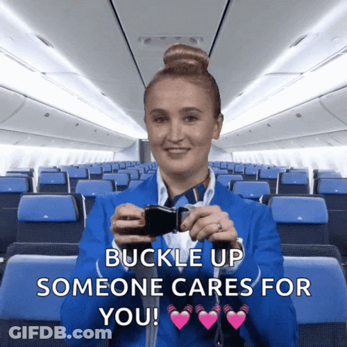 Flying Reminder Buckle Up Heart Emoji GIF