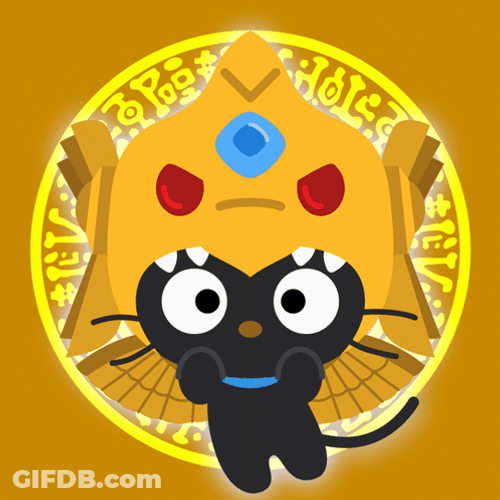 Flying Risotto Chococat In Costume GIF