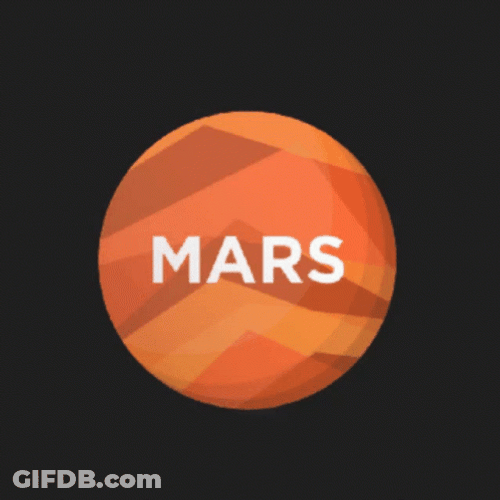Flying Rocket To Mars GIF