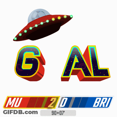 Flying Saucer With Mu And Bri Written On Bottom GIF