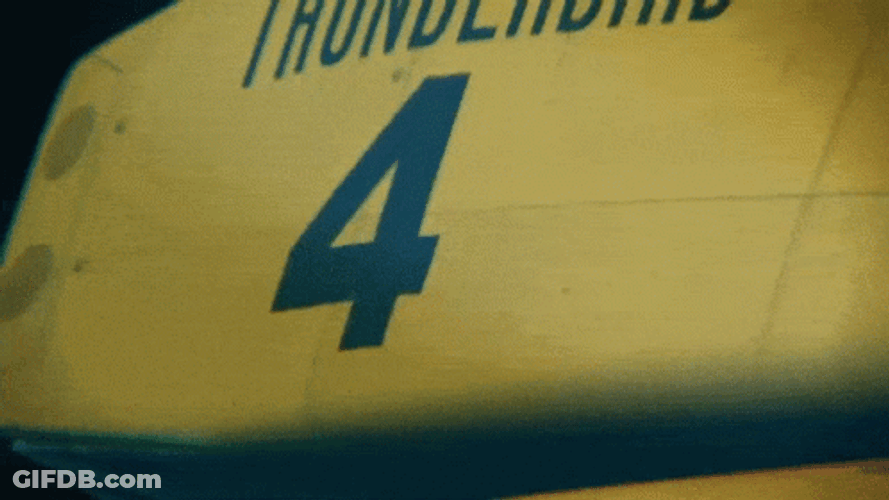 Flying Thunderbird Four GIF