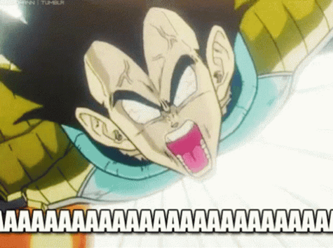 Flying Vegeta Ahhhh Meme GIF