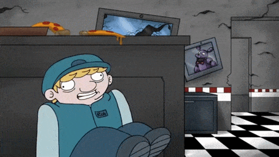 Fnaf Jumpscare Freddy Fazbear Hit By Pizza GIF