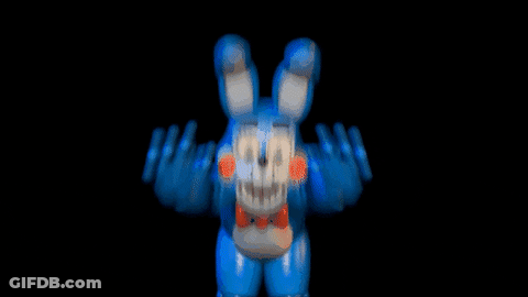 Fnaf Jumpscare Toy Bonnie Jumping Forward GIF