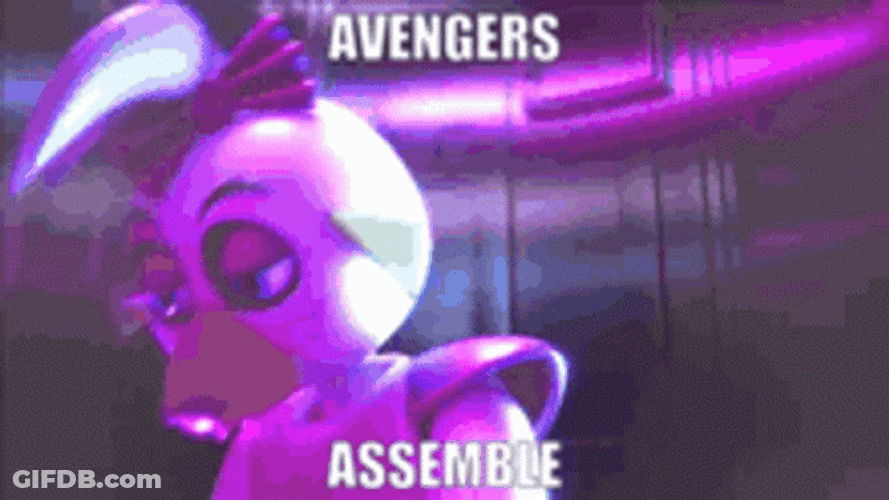 Fnaf Security Breach Avengers Assemble GIF