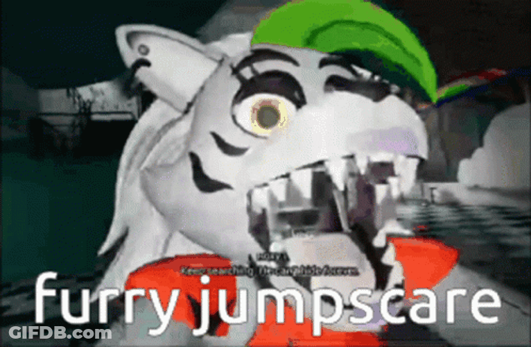 Fnaf Security Breach Furry Jumpscare GIF