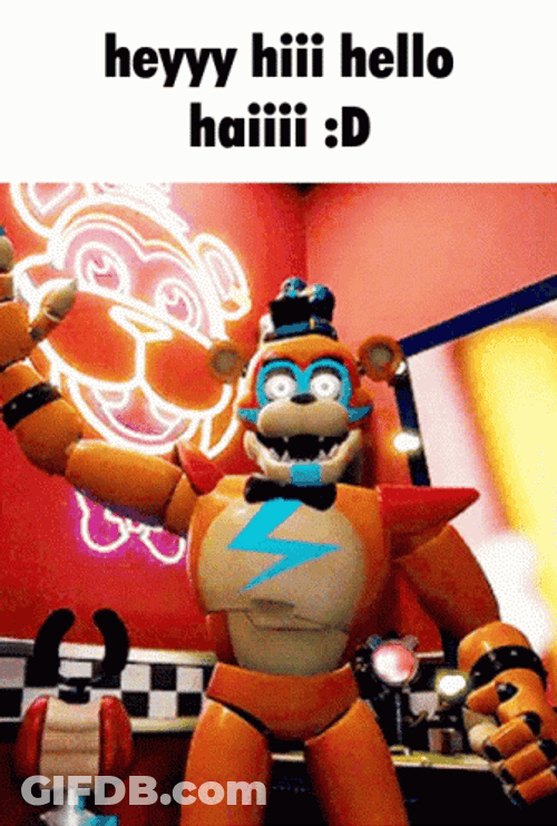 Fnaf Security Breach  Hey Hello GIF