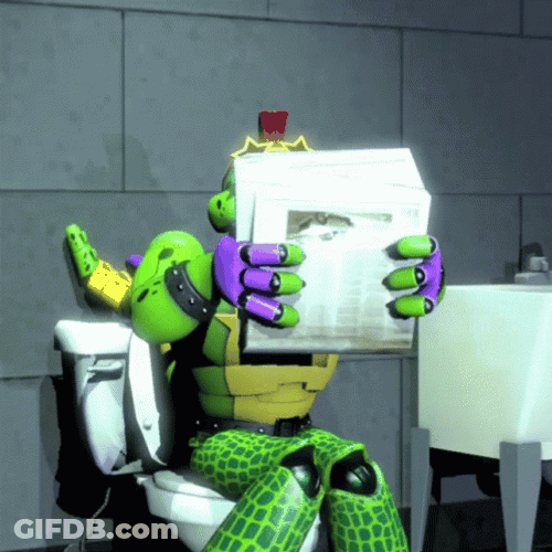 Fnaf Security Breach Montgomery At The Toilet GIF