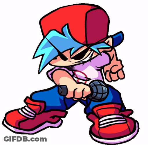 Fnf Boyfriend Cool Pose With Close Fist GIF