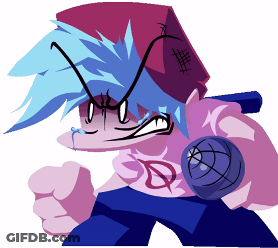 Fnf Boyfriend Holding Mic While Crying GIF