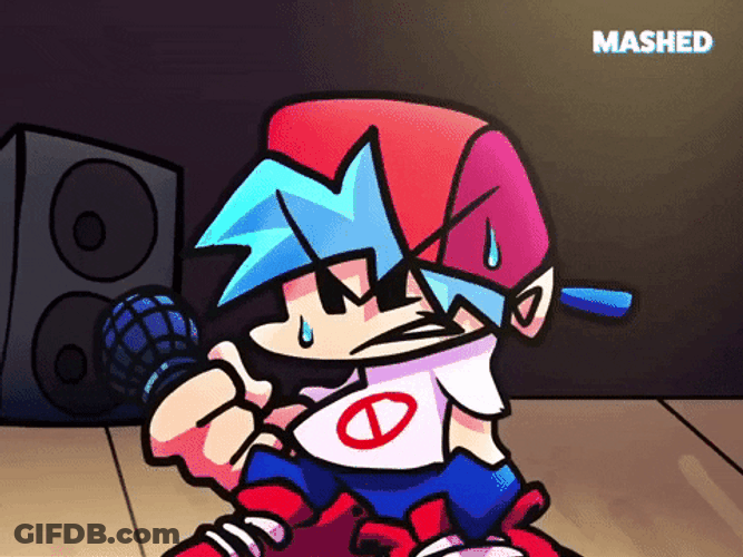Fnf Boyfriend Looking Nervous GIF