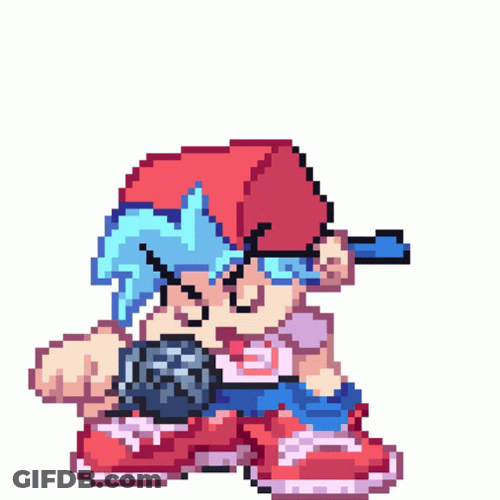 Fnf Boyfriend Pixelized Low Graphics Singing GIF