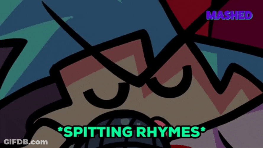 Fnf Boyfriend Uttering Rhymes GIF