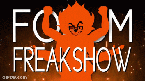 Foam Freak Show Poster Orange Character GIF