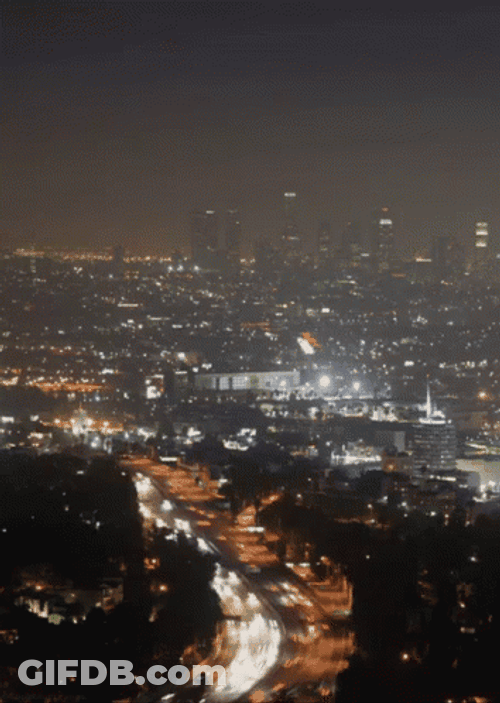 Foggy Night City Time-Lapse GIF