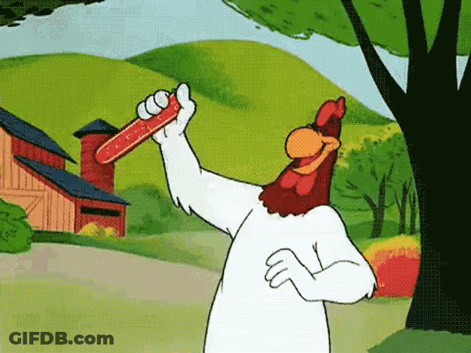 Foghorn Leghorn Holding Exploding Chemical GIF