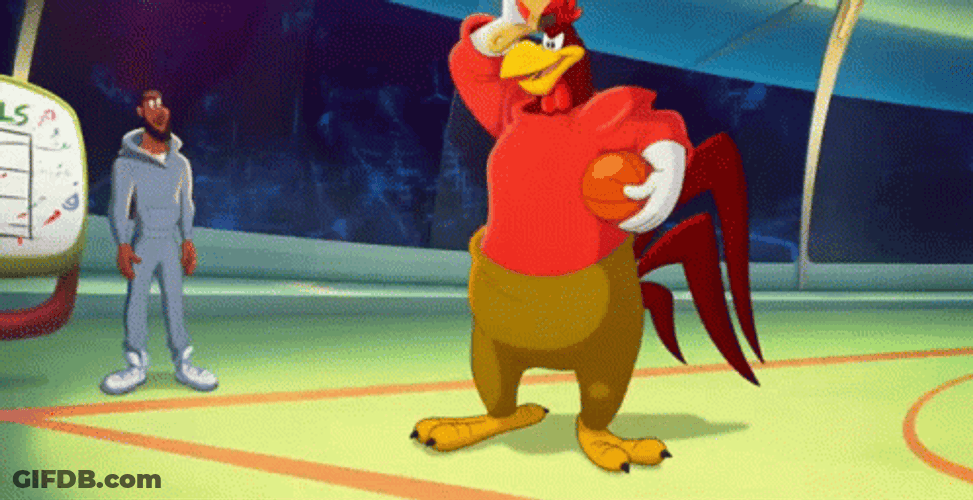 Foghorn Leghorn Running Like Football Player GIF