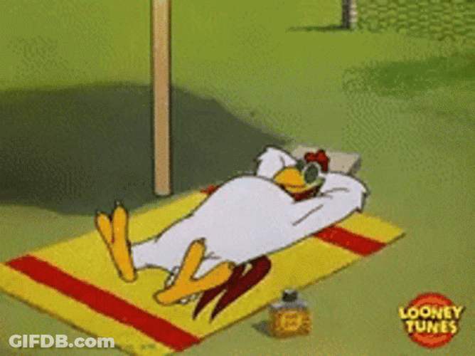Foghorn Leghorn Sun Bathing GIF