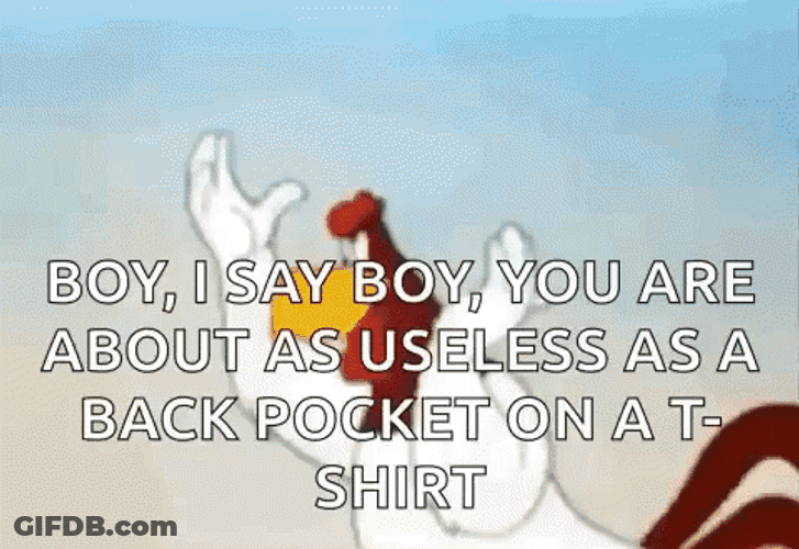 Foghorn Leghorn Useless As Back Pocket GIF