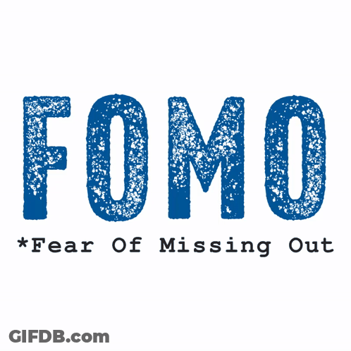 FOMO Fear Of Missing Out Logo GIF