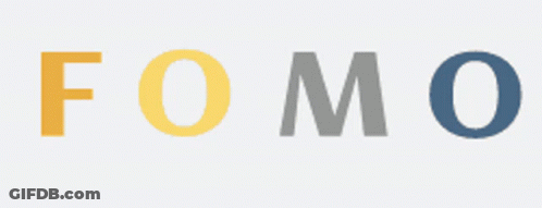 Fomo Text In Yellow And Blue GIF