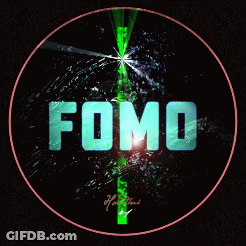 FOMO Word Inside Circle GIF