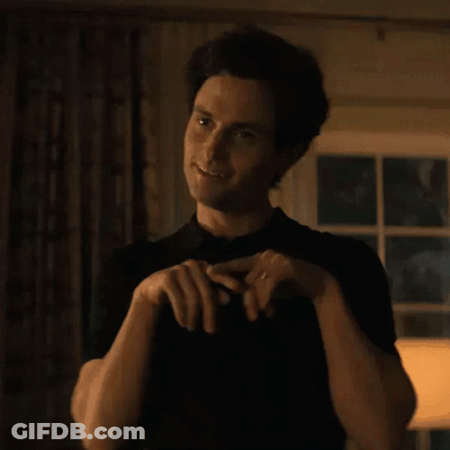 Fond Joe Goldberg Pointing Finger GIF