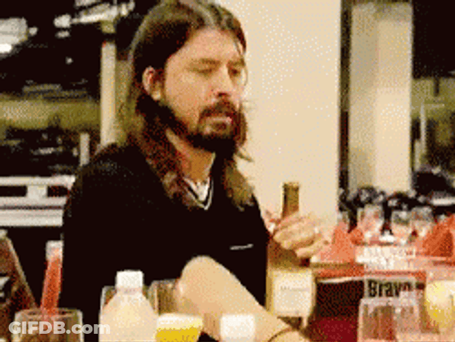 Foo Fighters Drinking Wine GIF
