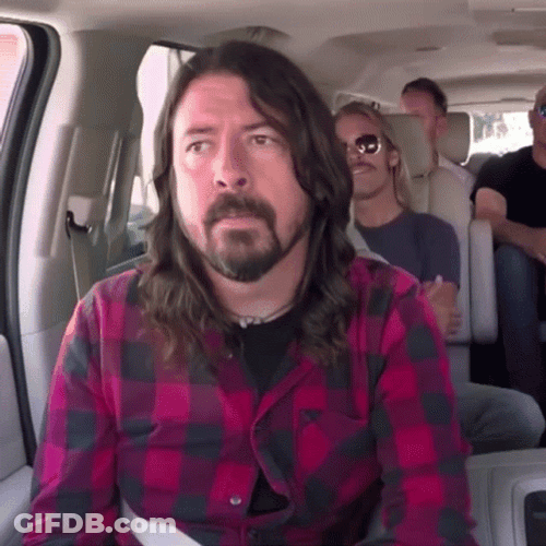 Foo Fighters Raiding A Car GIF