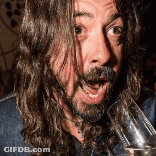 Foo Fighters Shock Face Reaction GIF