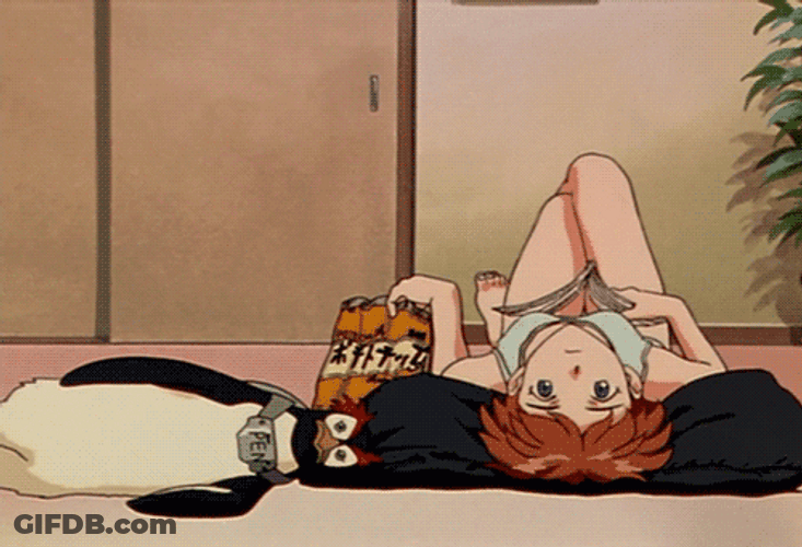 Food Coma Eating While Lying Down GIF