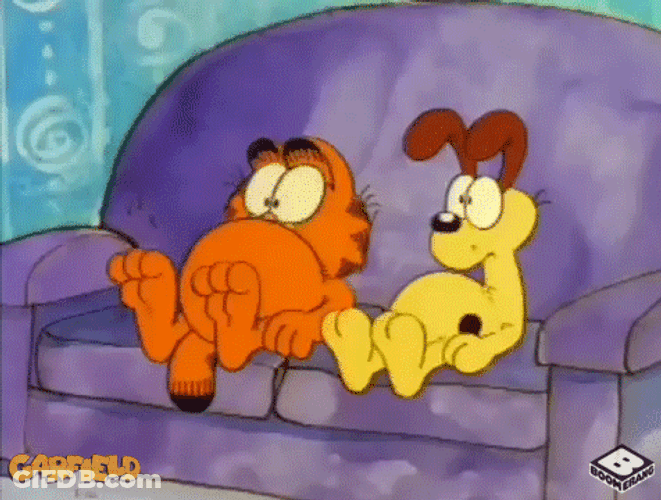Food Coma Garfield Bloated Tummy GIF