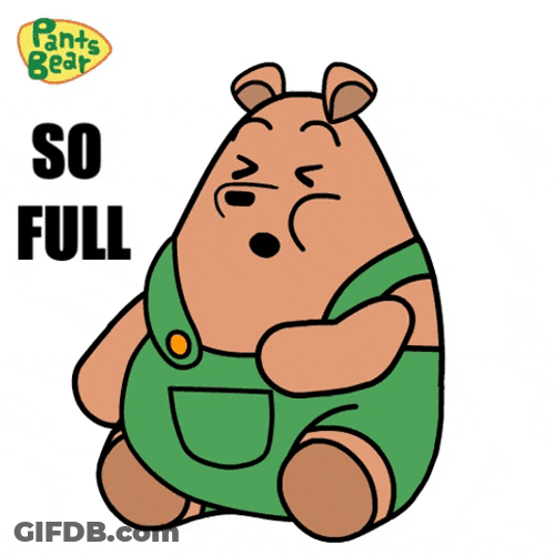 Food Coma Pants Bear Full Belly GIF